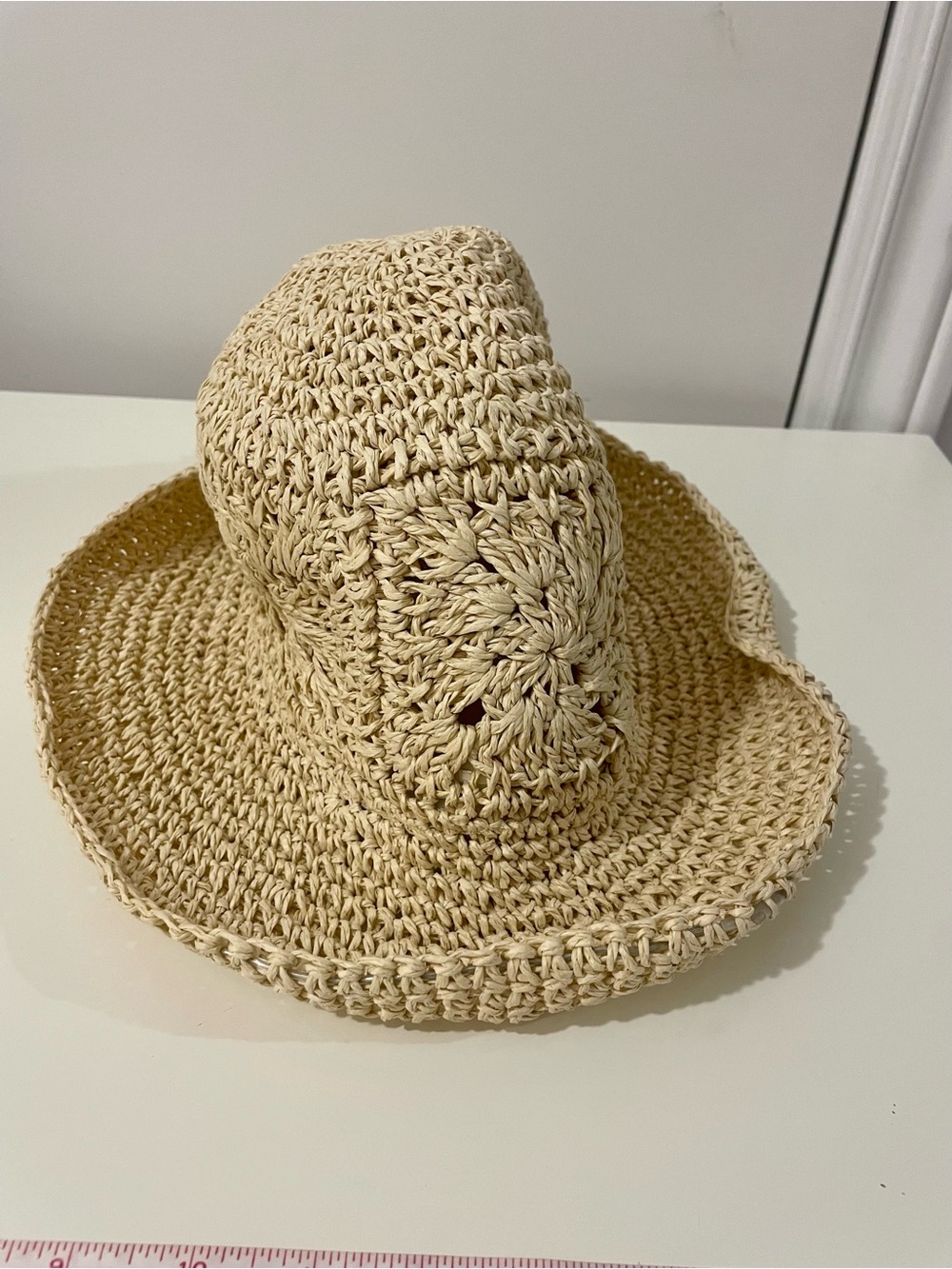 Woven Straw Sun Hat in Natural Cream